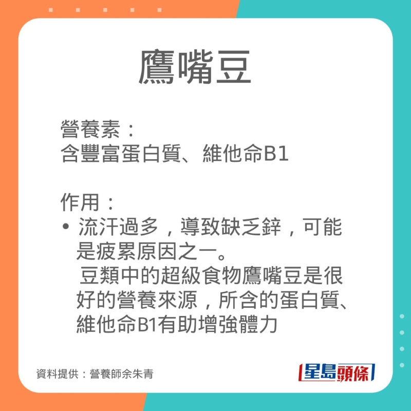 營(yíng)養(yǎng)師余朱青推介8款消除疲勞的食物