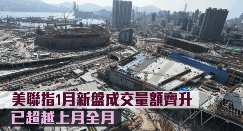 美聯(lián)指本月新盤成交量量額齊升。