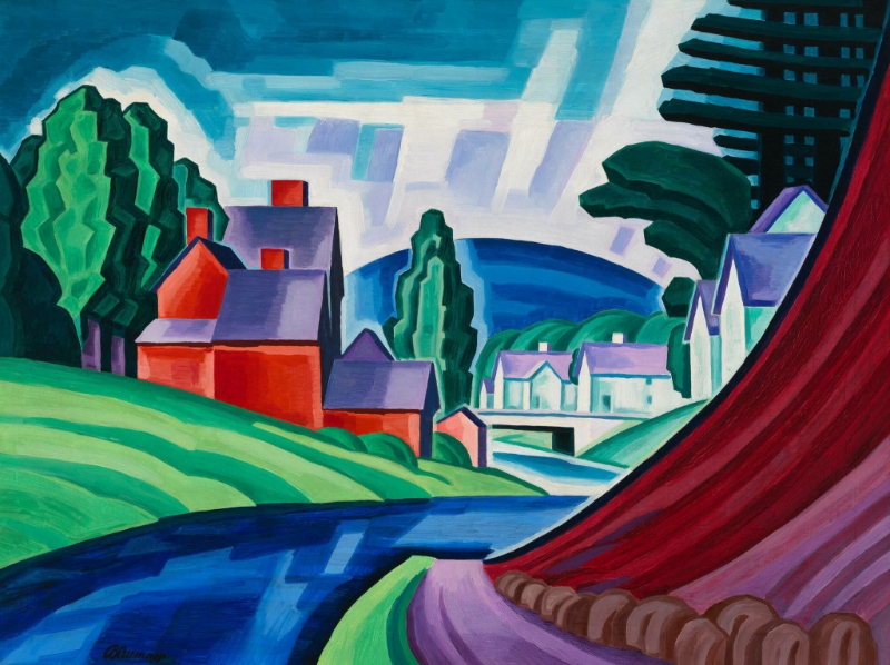 Oscar Bluemner畫作受到野獸派等影響。