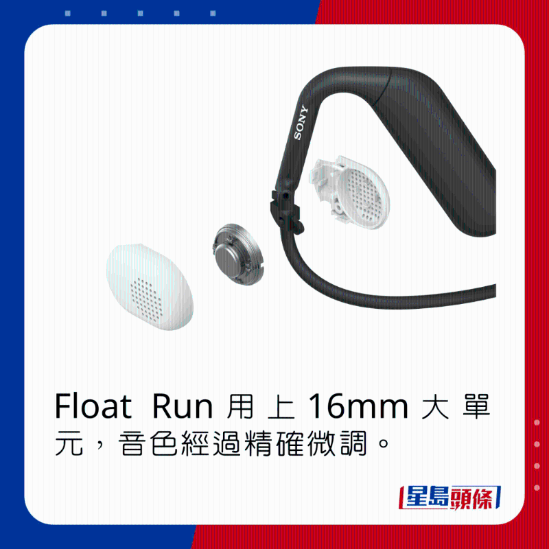 Float Run用上16mm大單元，音色經(jīng)過精確微調(diào)。