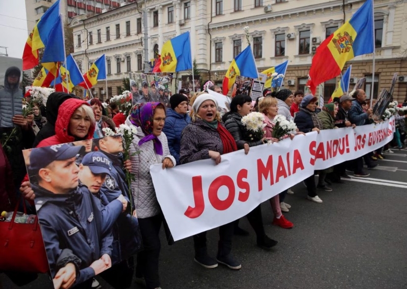 摩爾多瓦每年都有親俄勢(shì)力的抗議活動(dòng)，要親西方政府下臺(tái)。(圖/路透社)