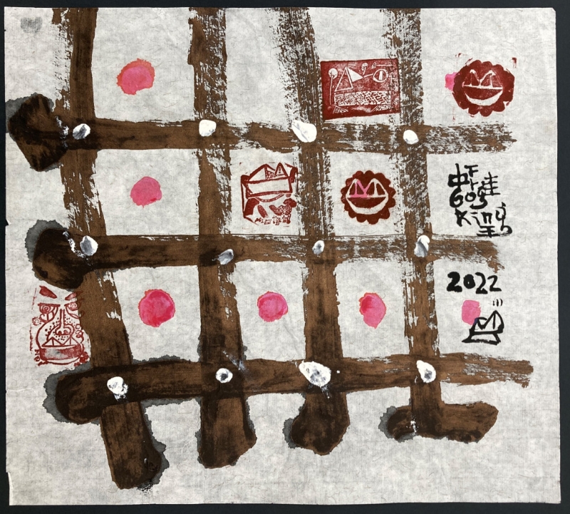 蛙王全新作品正在新藝潮畫廊展出。