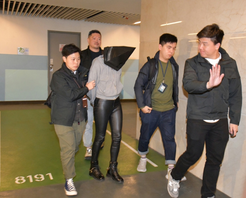 潘巧賢日前被警方押返至天璽的寓所搜證。資料圖片