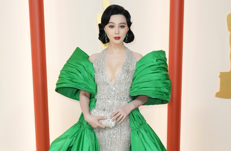 范冰冰現(xiàn)身奧斯卡。(圖/美聯(lián)社)