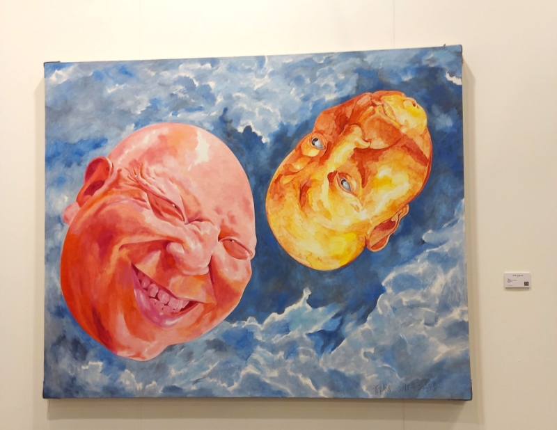 內(nèi)地知名藝術(shù)家方力鈞的全新作品。