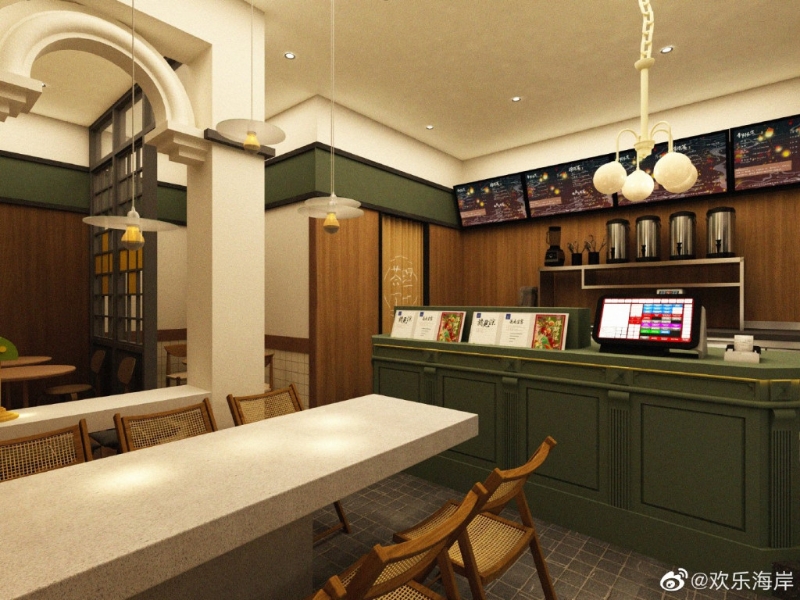 店內(nèi)裝潢充滿(mǎn)懷舊的復(fù)古氣息。