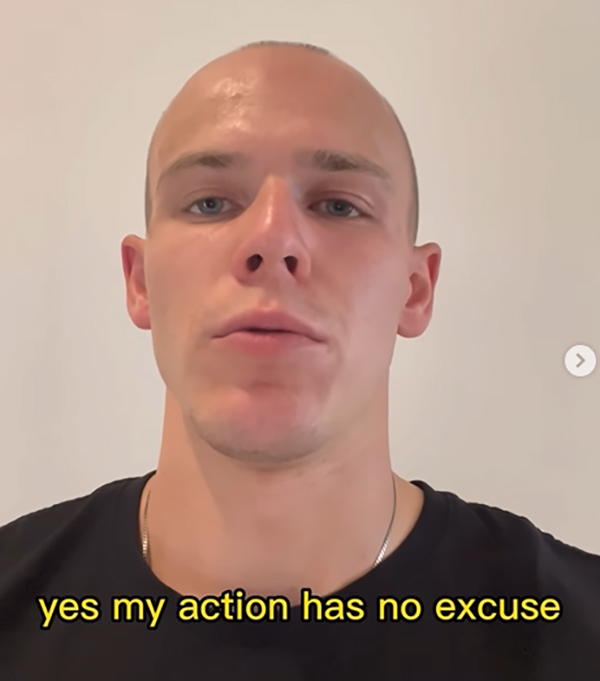 尤里在Instagram發(fā)布影片道歉。 ＠chila_brazila IG