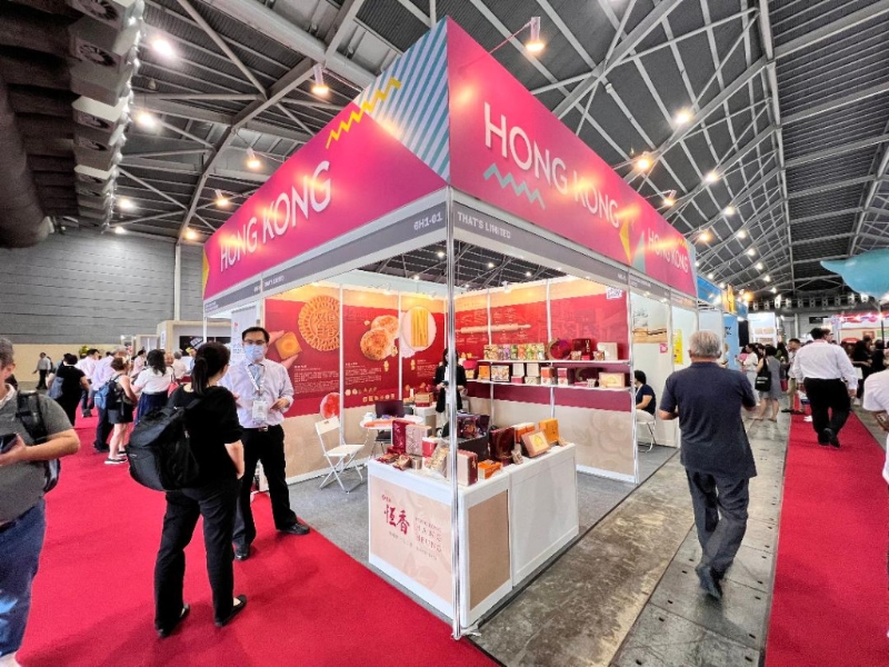 香港貿(mào)發(fā)局帶領(lǐng)展商參加新加坡國際食品。
