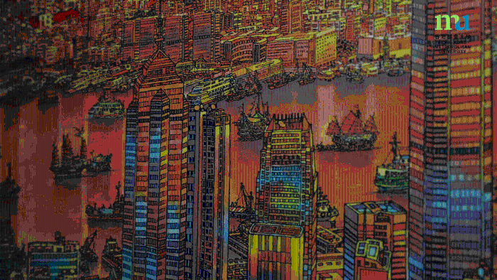 把維港景色由平面轉(zhuǎn)為立體的過程中牽涉到大量細節(jié)和動畫制作