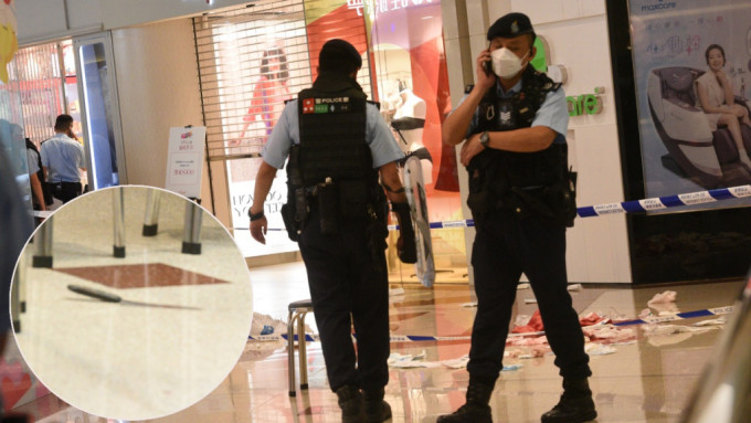 鉆石山斬人案，疑兇用力過猛，&ldquo;兇刀&rdquo;呈彎曲狀，商場(chǎng)走廊變血路