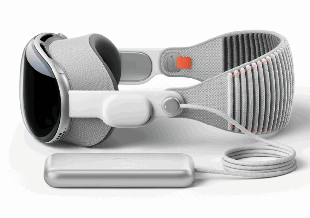 Vision Pro使用時(shí)須連接外置電池供電，續(xù)航力約2小時(shí)。