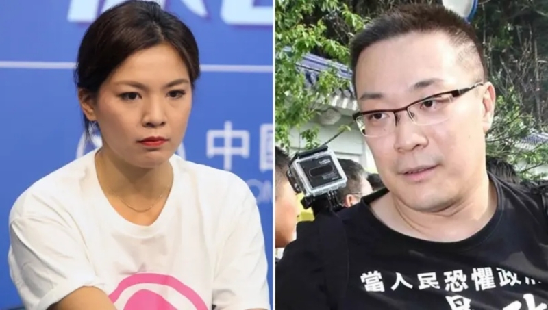 鐘沛君（左）指控朱學(xué)恒（右）對她強吻。