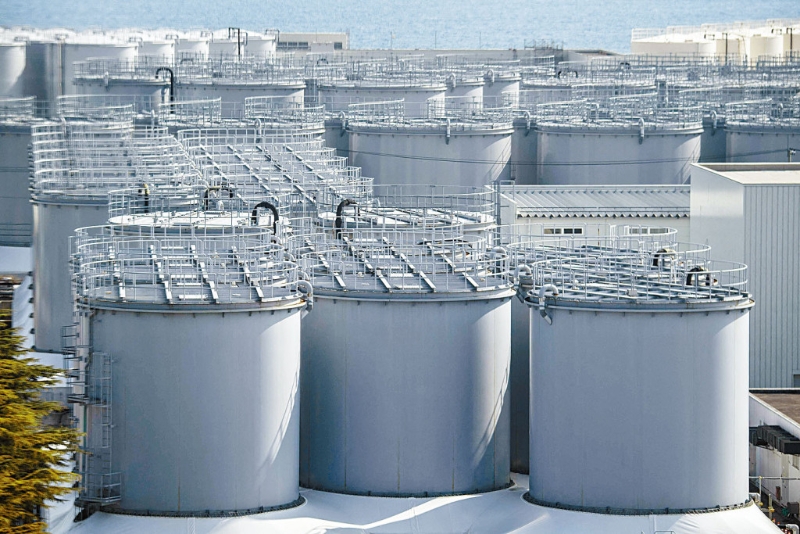 福島第一核電廠的儲水槽，存放過百萬噸核廢水。