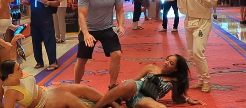 丹妮爾下身的裙子很快被全然掀起，露出丁字內(nèi)褲