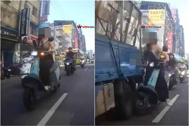 臺(tái)灣辣妹重摔倒地