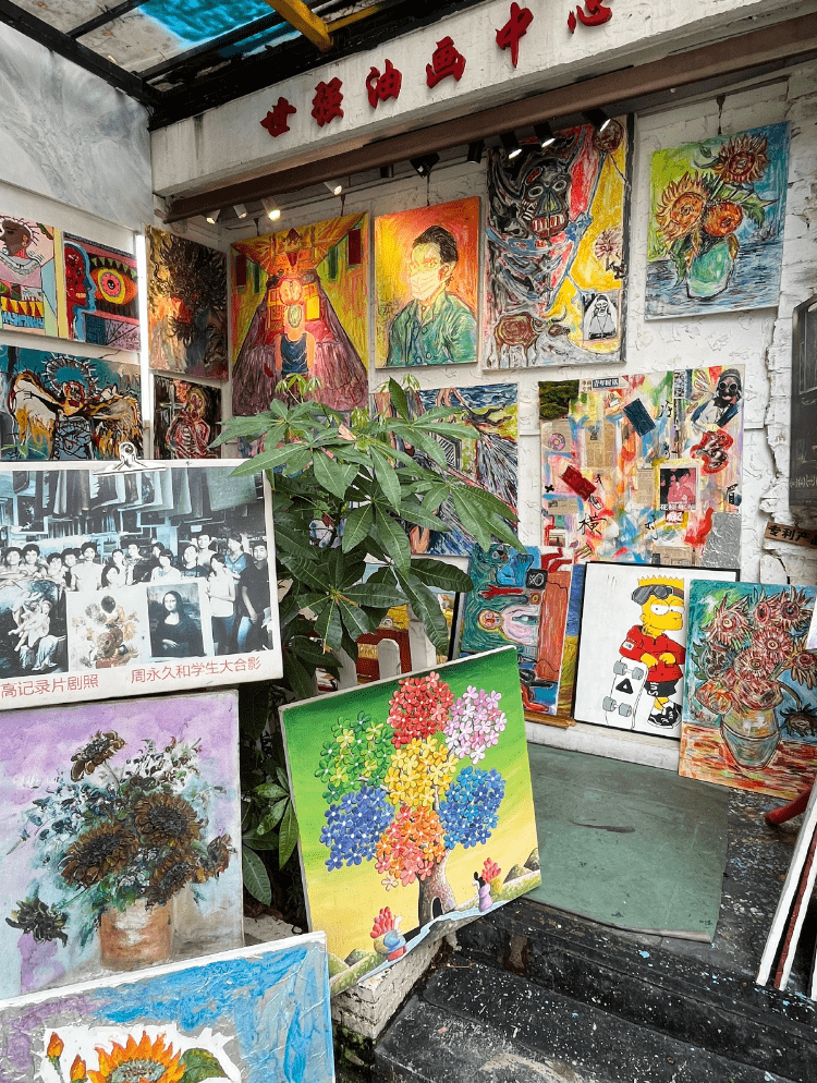 大芬油畫村攻略2｜游走大街小巷 如置身戶外博物館（圖片來源：微博＠cocoyaoyaoya）