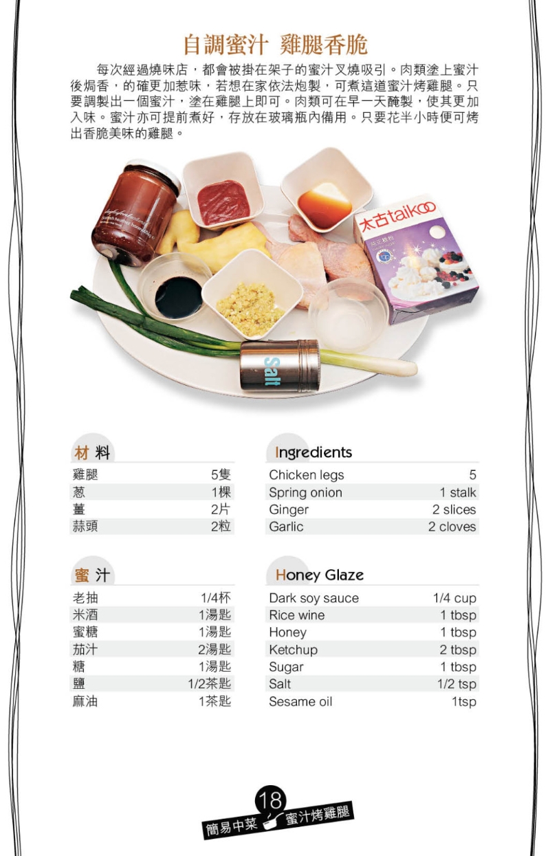 蜜汁烤雞腿的味道香甜。