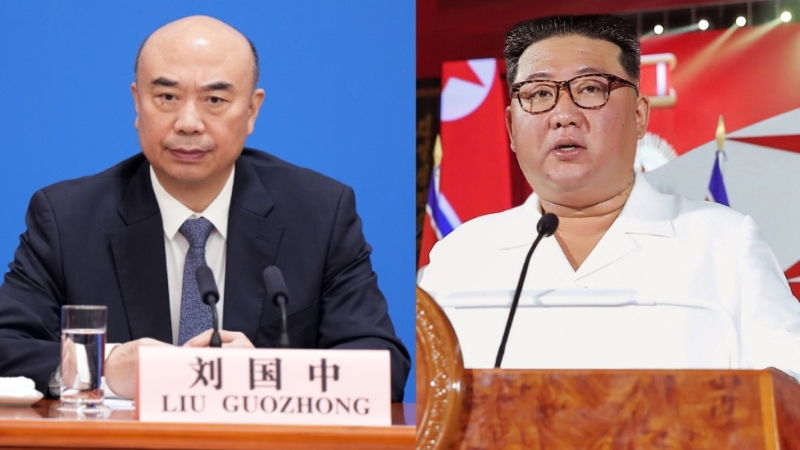 金正恩在平壤會(huì)見(jiàn)劉國(guó)中，就中朝關(guān)系和兩國(guó)具體領(lǐng)域交流合作深入交換意見(jiàn)。