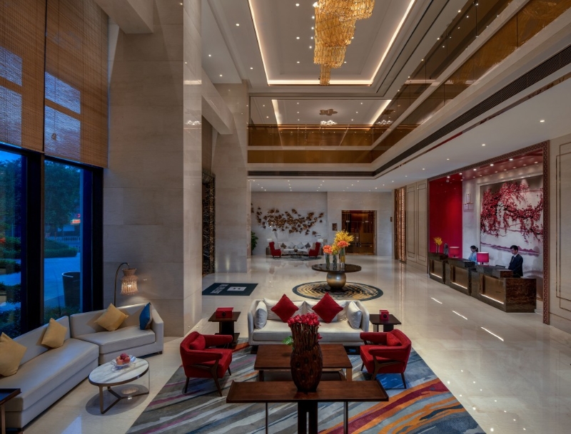 大鵬佳兆業(yè)可域精選酒店大堂。
