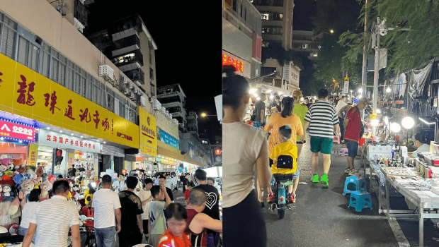 深圳華強(qiáng)北“鬼市”位于福田區(qū)愛華市場(chǎng)附近，不少攤販會(huì)以低價(jià)售賣電子產(chǎn)品、電子配件、化妝品、手袋、衣服等