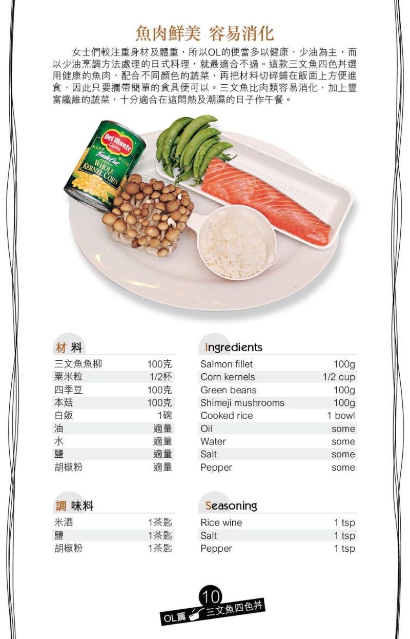 將三文魚柳煎熟及拆肉。