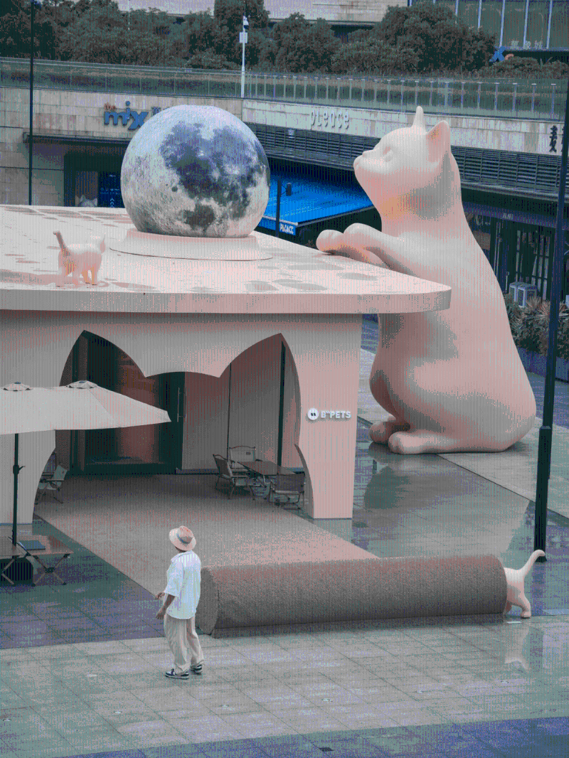 深圳灣萬(wàn)象城中秋巨型貓咪展覽（圖片來(lái)源：小紅書(shū)）