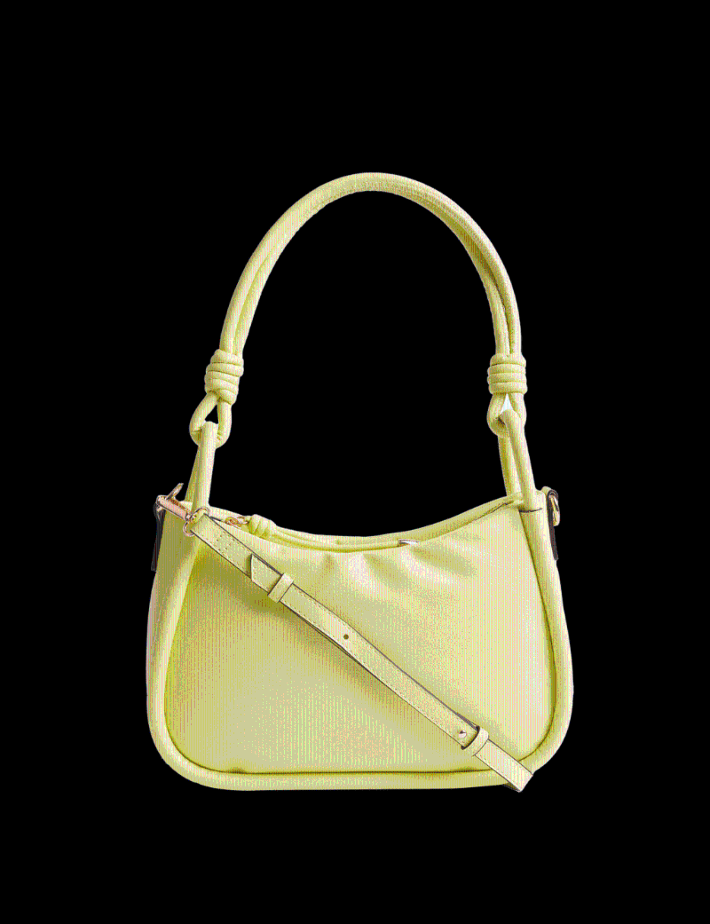 青檸綠色人造皮革頂部手柄手袋、$449、Marks & Spencer，配可拆除式肩帶。