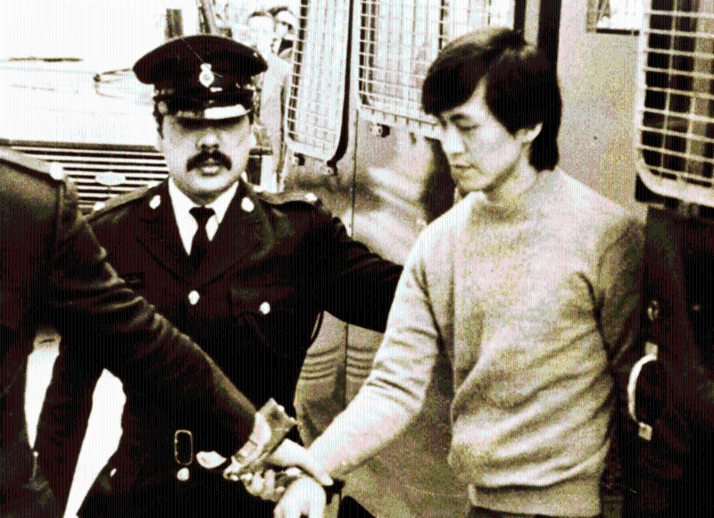 林過(guò)云被押送法庭情況。 資料圖片