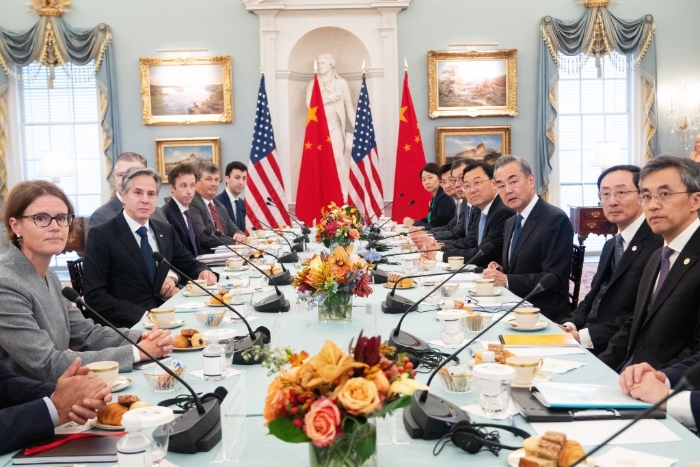 王毅日前同美國國務(wù)卿布林肯舉行會談。