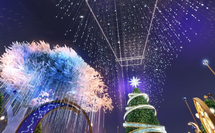 被流星燈飾包圍，與摯愛一起打卡十分浪漫！