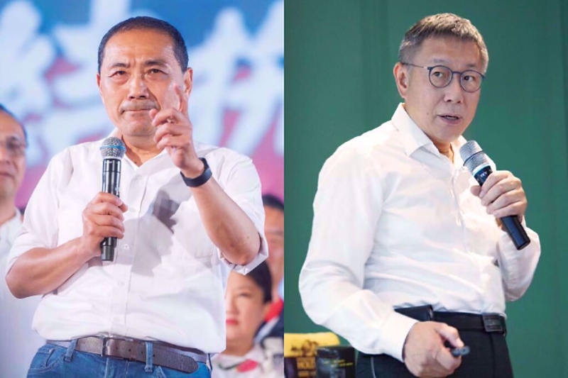 侯友宜(左)、柯文哲(右)支持者年齡層呈現(xiàn)互補(bǔ)