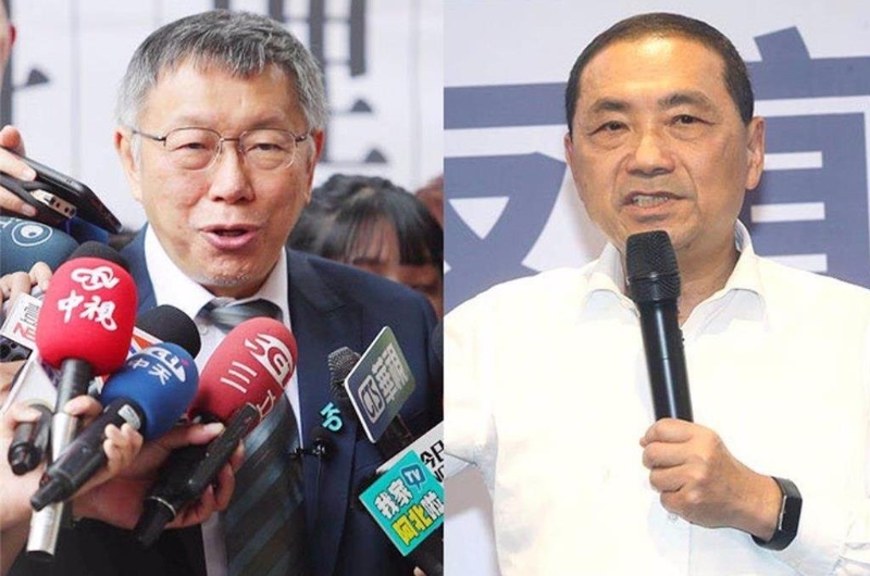 柯文哲(左)、侯友宜（右）