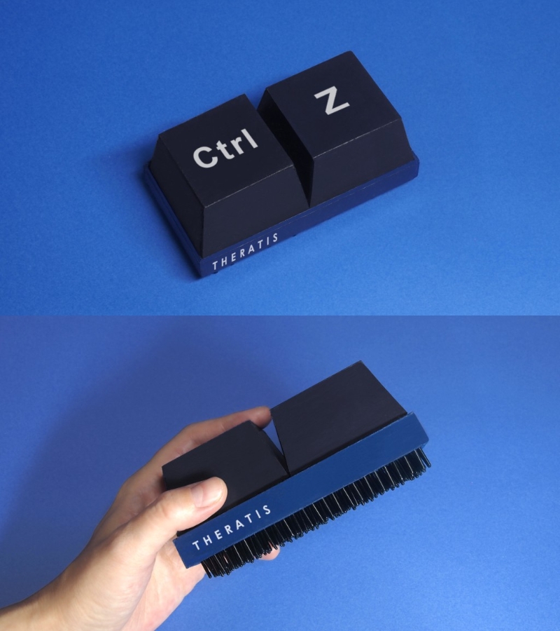 日本創(chuàng)意商品概念設(shè)計師ミチル創(chuàng)作向來古靈精怪，如早前設(shè)計出按鍵造型洗頭刷。