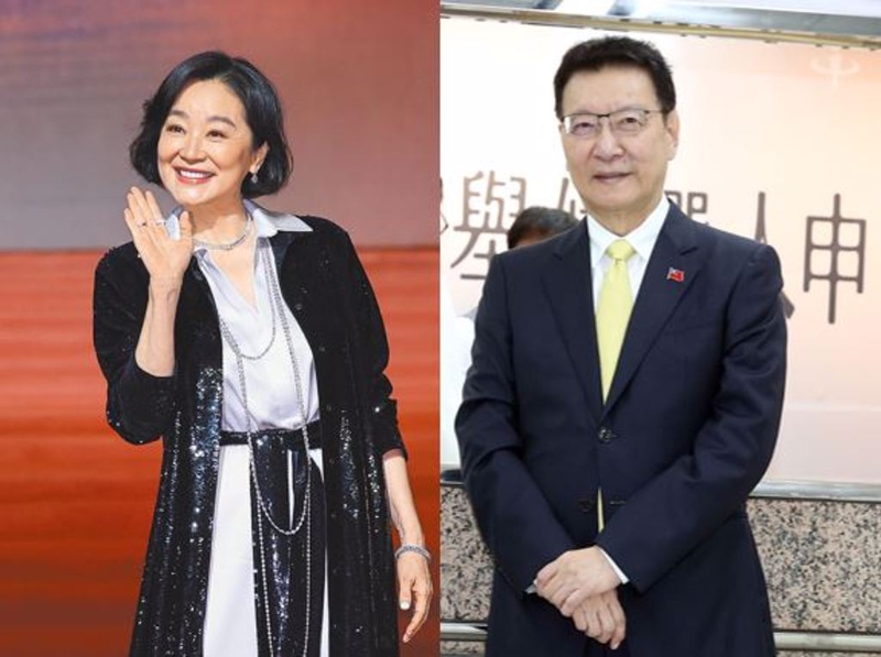 林青霞、趙少康(右)