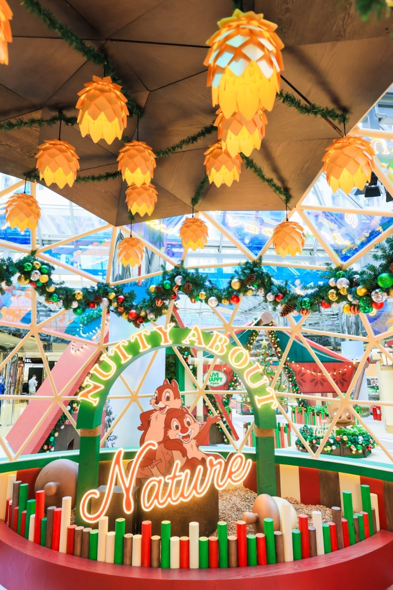 圣誕好去處必到打卡位2：“Chip'n Dale種子天幕”松果屋（圖片來(lái)源：太古城中心）