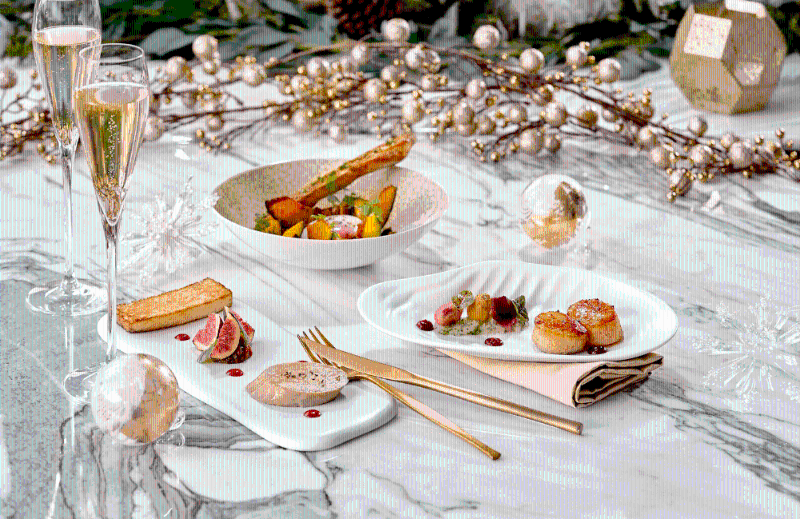 2. 中環(huán)Popinjays 香港美利酒店 六道菜慶祝晚餐 深海螯蝦他他+雞油菌香煎帶子