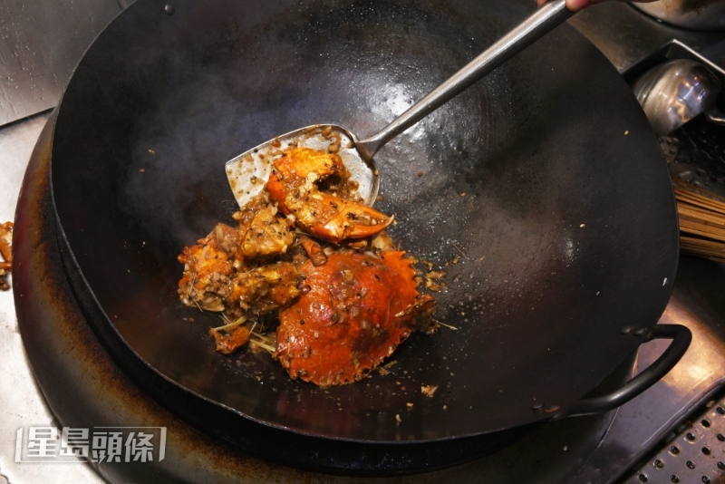 胡椒炒蟹鑊氣十足。