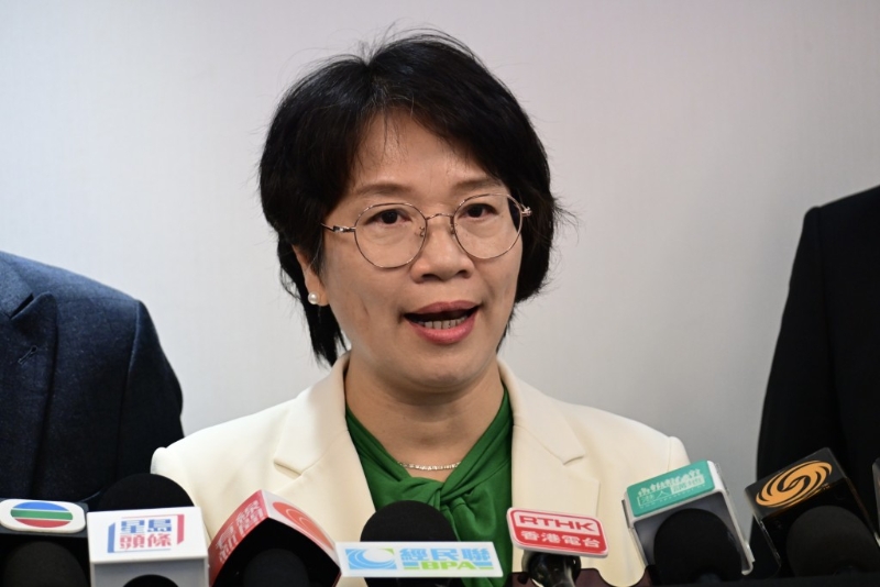 副主席梁美芬對投票率感滿意，又指若未出現(xiàn)電子選民登記系統(tǒng)故障，投票率應(yīng)接近3成。 陳極彰攝