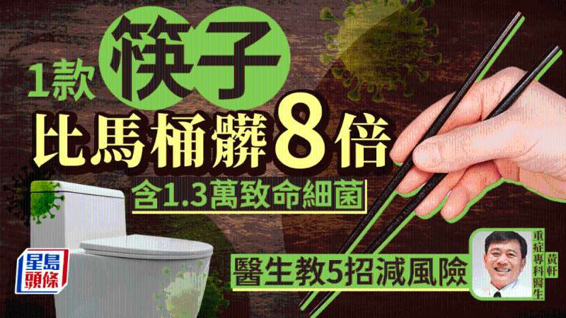 1款筷子比馬桶臟8倍，驗(yàn)出1.3萬致命細(xì)菌，醫(yī)生教5招減風(fēng)險(xiǎn)