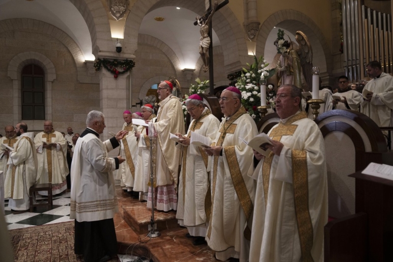 伯利恒在平安夜舉行彌撒。美聯(lián)社