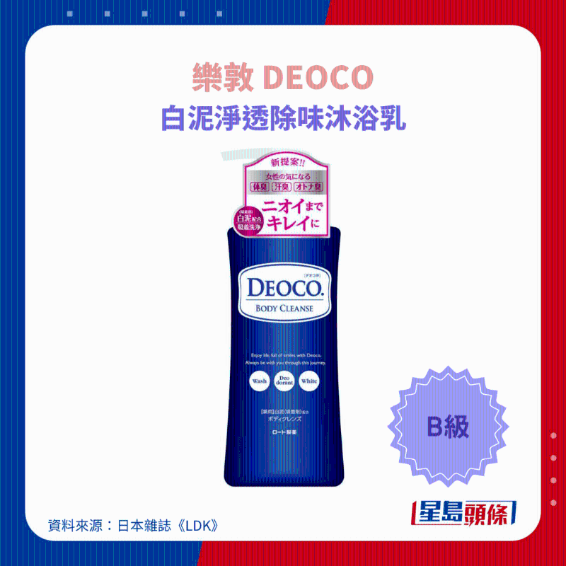 樂敦 DEOCO 白泥淨(jìng)透除味沐浴乳