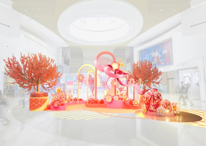 親子好去處2024︳5大港鐵商場(chǎng)龍年賀年打卡位：PopCorn“花漾龍門(mén)”（圖片來(lái)源：港鐵）