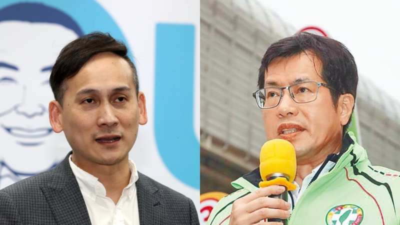 新北第七選區(qū)陷入膠著，葉元之（左）13日晚間6點(diǎn)微幅領(lǐng)先羅致政（右）。