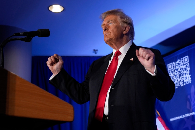 美國前總統(tǒng)特朗普17日出席在新罕布什爾州舉行的造勢活動(dòng)。美聯(lián)社