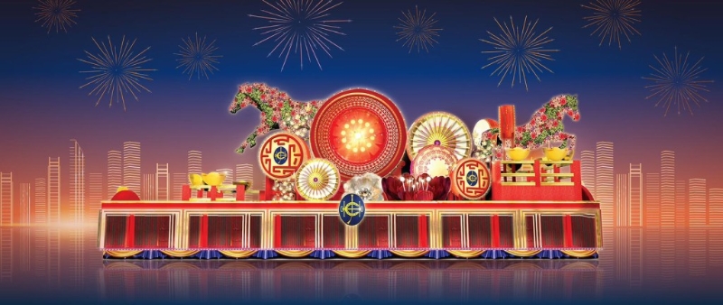 馬會(huì)的花車。