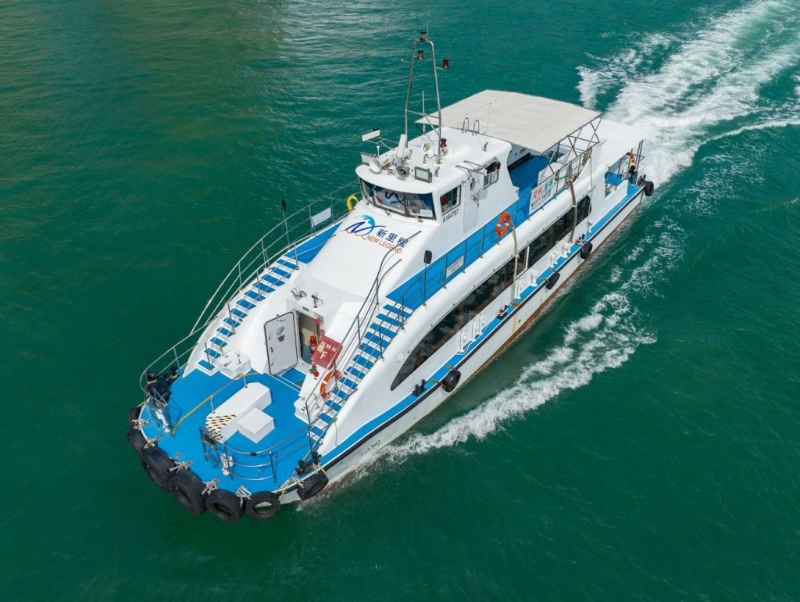 船公司選定「新里程138號(hào)」作將軍澳大船班次，載客量為100人。 （潤(rùn)利官網(wǎng)圖片）