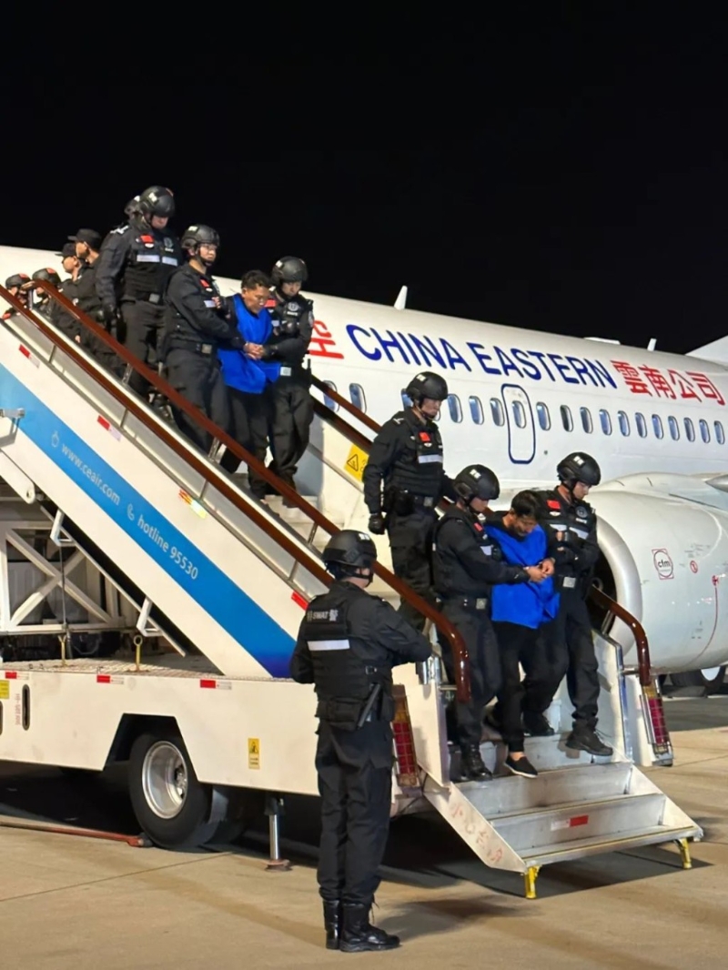 白所成等10名重犯被成功押解回國(guó)。央視新聞