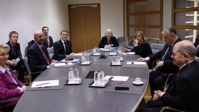 歐盟領導人在會議上同意向烏克蘭提供500億歐元援助。