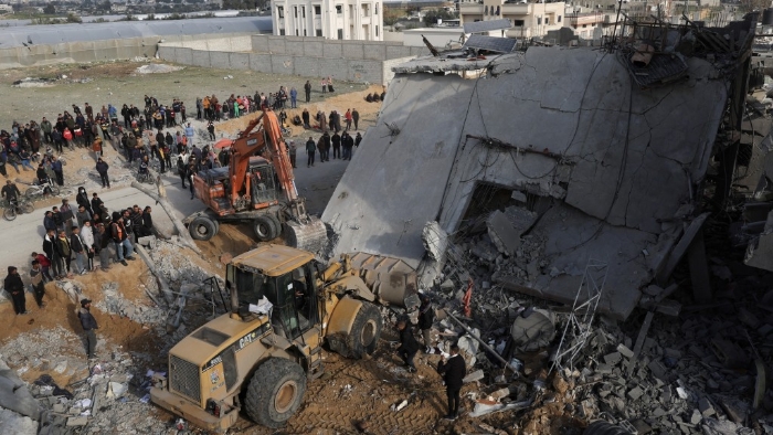 開戰(zhàn)3個(gè)多月，加沙多處被炸成頹垣敗瓦。