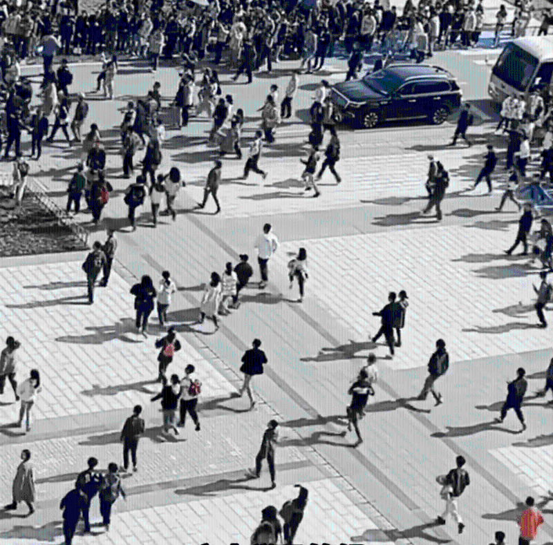 學(xué)生追車(chē)道別